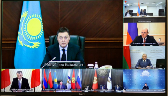 Премьер-Министр РК А. Мамин принял участие в заседании ЕМПС в режиме видеоконференцсвязи